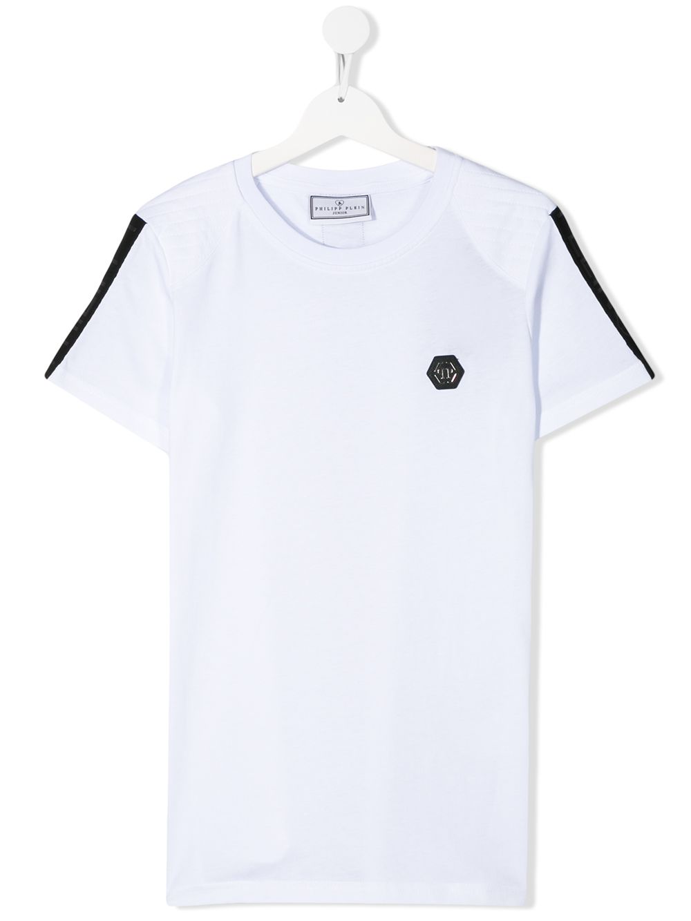 Philipp Plein Junior Teen Logo Plaque T-shirt In White