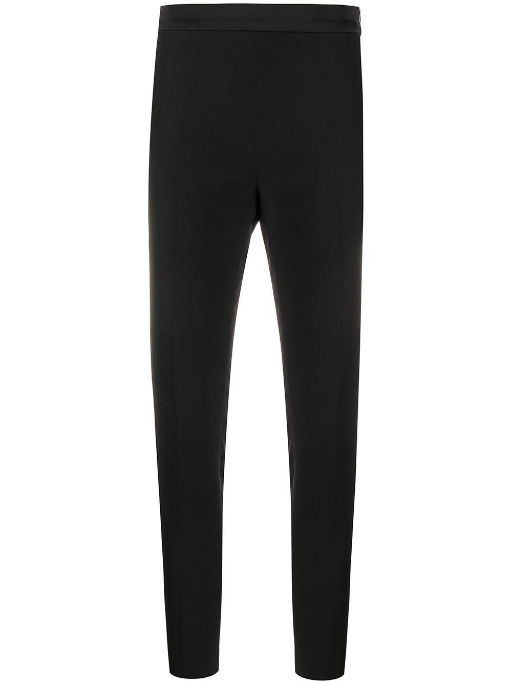 Liu •jo Cropped Slim Fit Trousers In Black