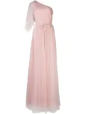 Marchesa Notte Bridesmaids one shoulder flutter bridesmaid gown - Pink