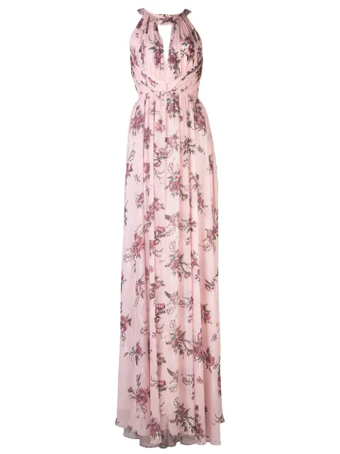 Marchesa Notte Bridesmaids Geblümtes Neckholder-Kleid