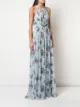 Marchesa Notte Bridesmaids Chiffonkleid mit offenem Rücken