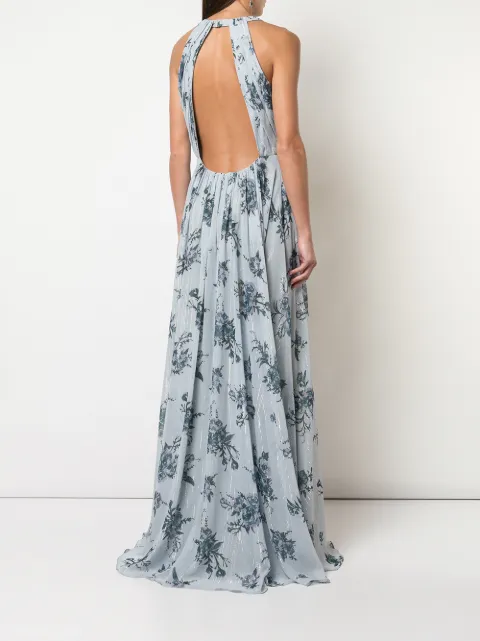 Marchesa Notte Bridesmaids chiffon open back bridesmaid gown BM0904 - 3