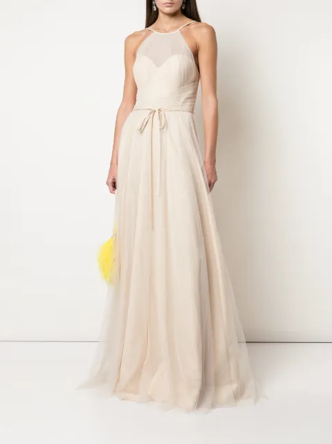 Marchesa Notte Bridesmaids halterneck tulle bridesmaid gown BM1110 - 1