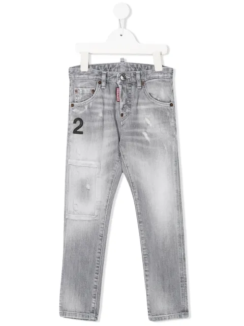 DSQUARED2 KIDS Calça jeans com patches