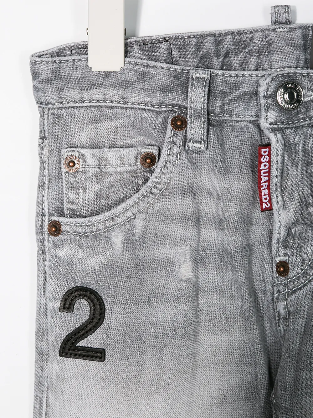Dsquared2 Kids Jeans With Application In Grey