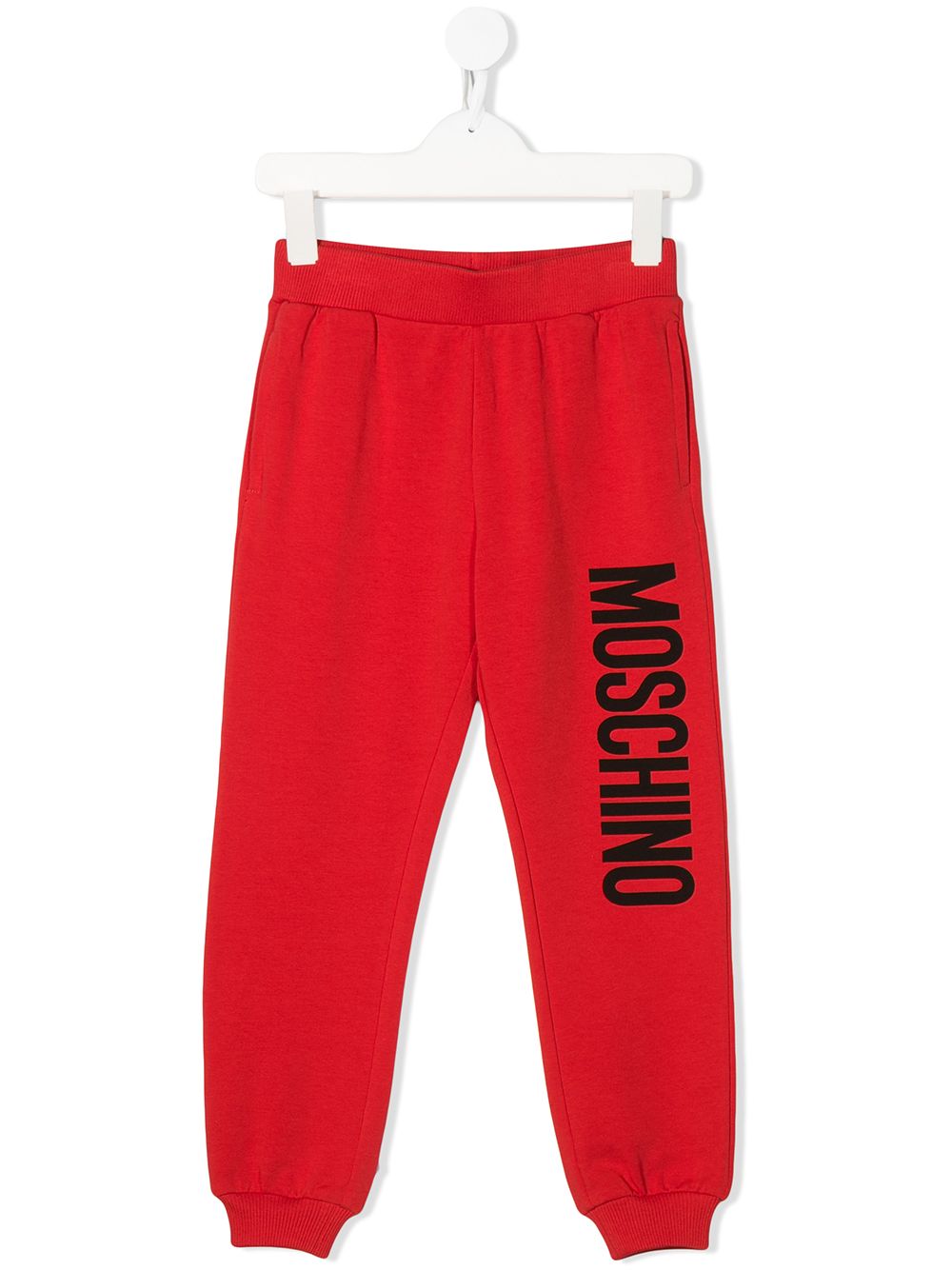 kids red joggers