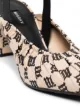 MISBHV 80 monogram print slingback pumps