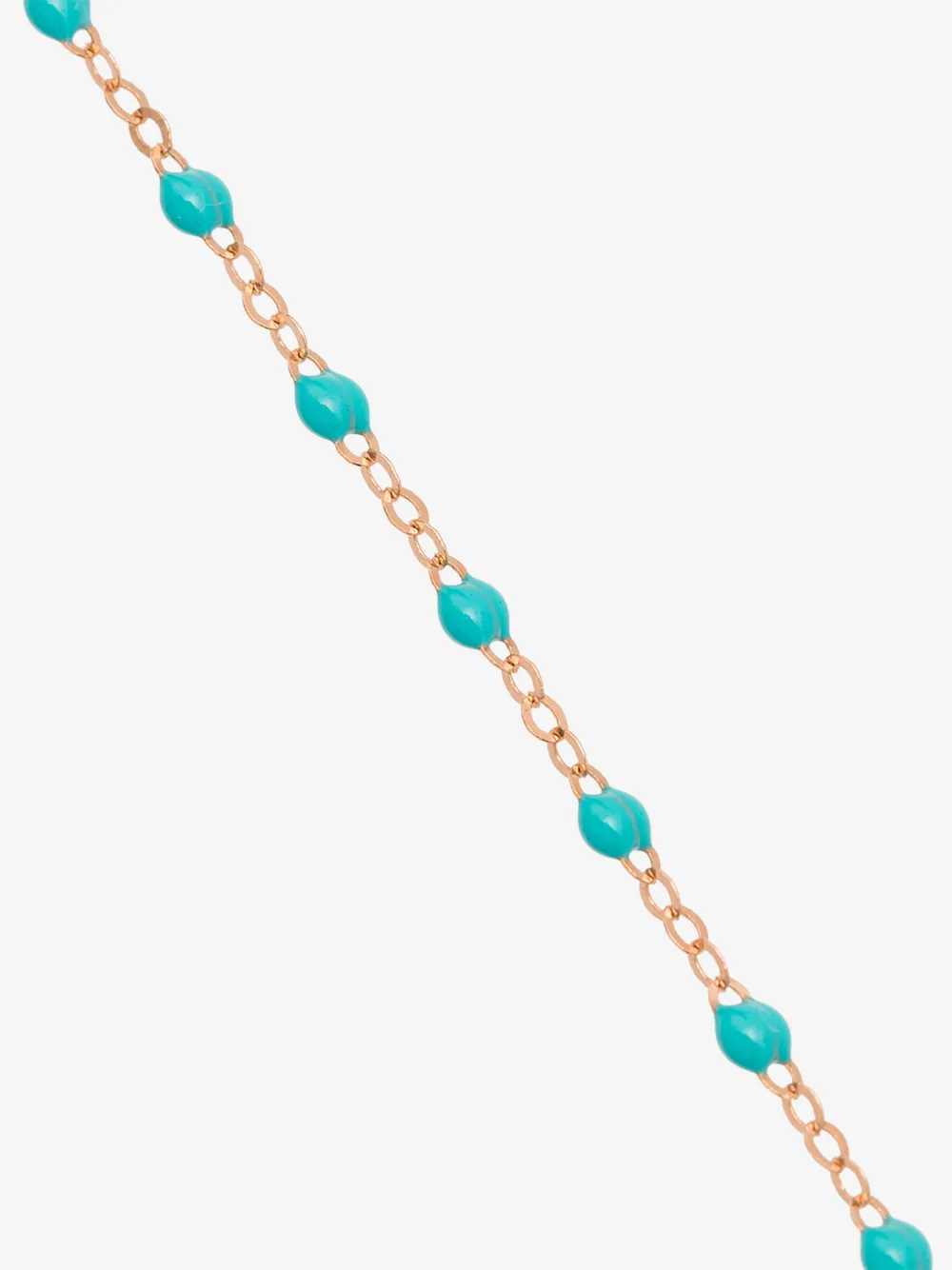 Shop Gigi Clozeau 18k Rose Gold 42 Cm Beaded Necklace In Rose Gold/turquoise