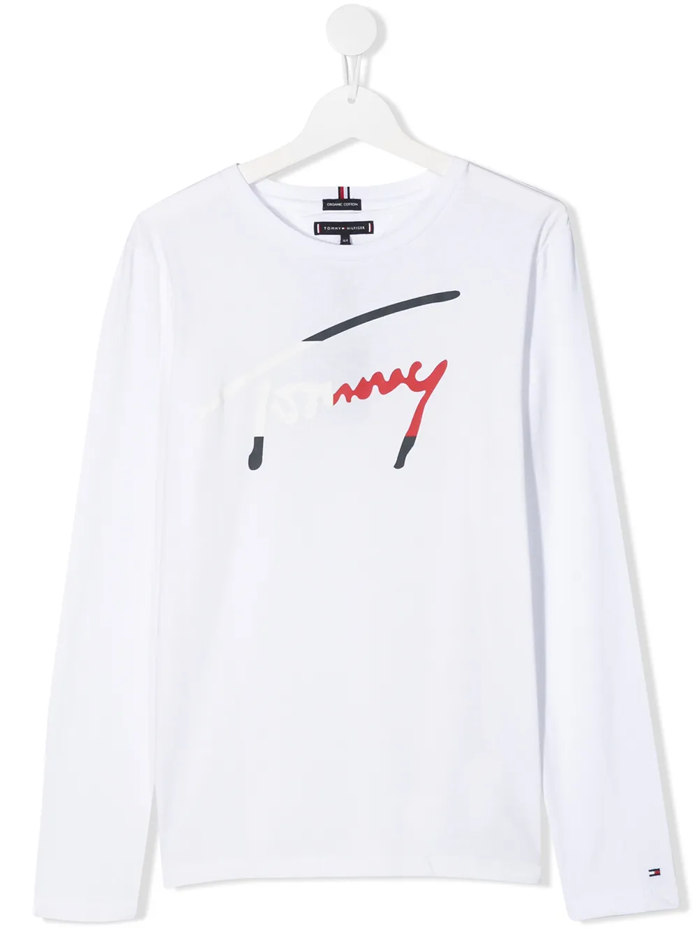 фото Tommy hilfiger junior teen logo print t-shirt