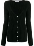 Rabanne deep V-neck cardigan - Black