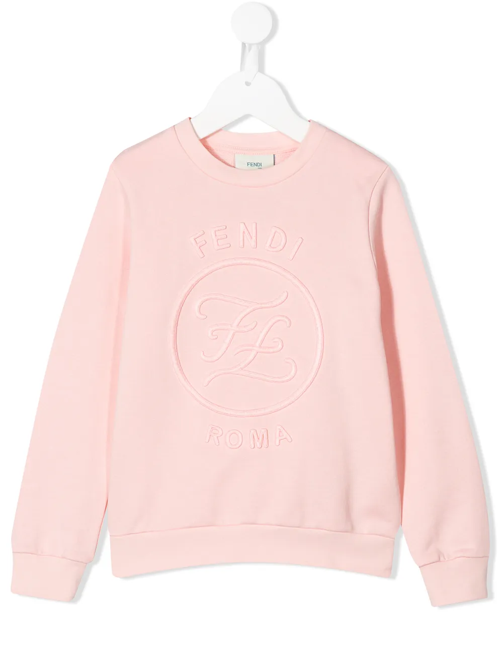 фото Fendi kids logo embroidered sweatshirt