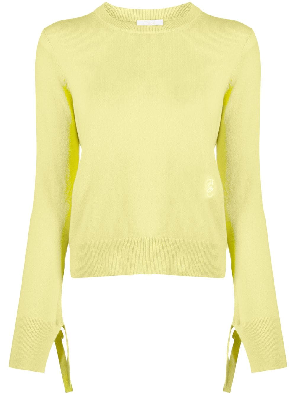 Chloé Iconic Crewneck Jumper In Yellow