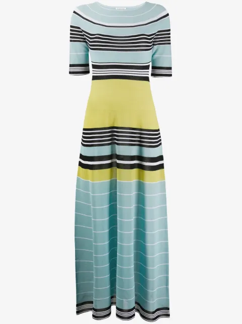 Lanvin striped long knitted dress