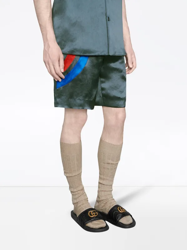 gucci double g matelassé slides