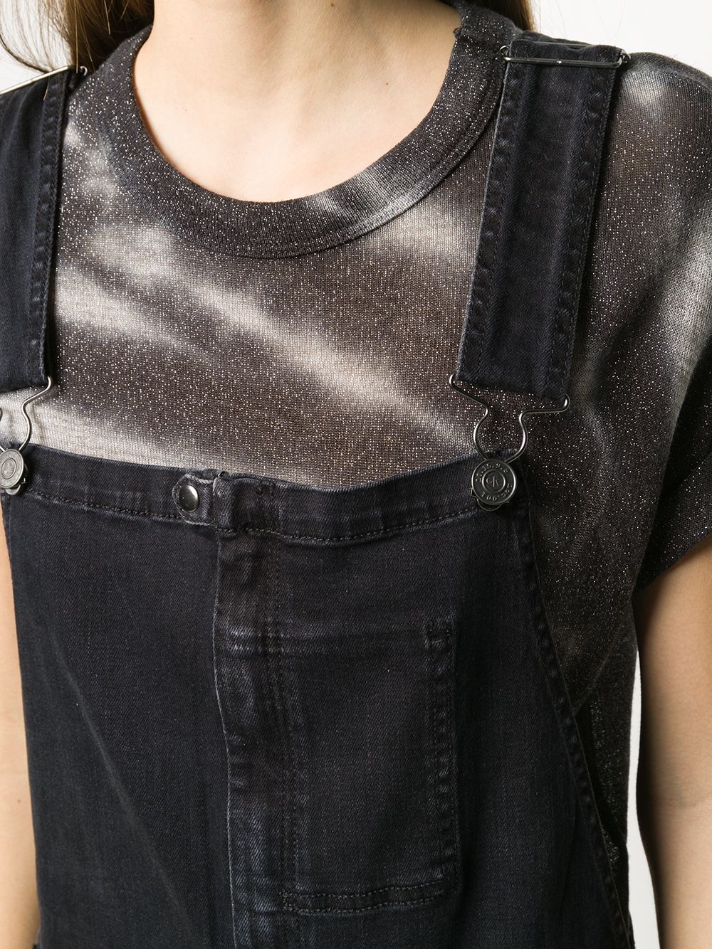 фото Current/elliott stonewashed denim dungarees