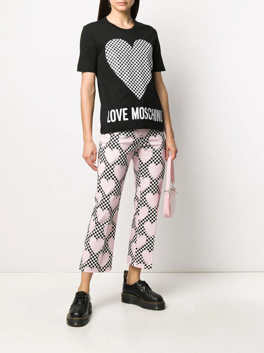 Love Moschino Cropped broek - Roze