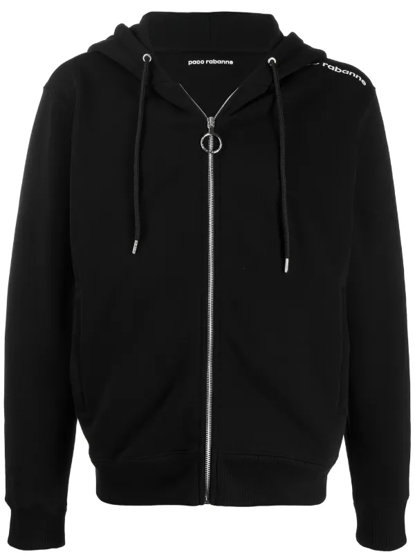 Rabanne Logo Shoulder Cardigan in Black