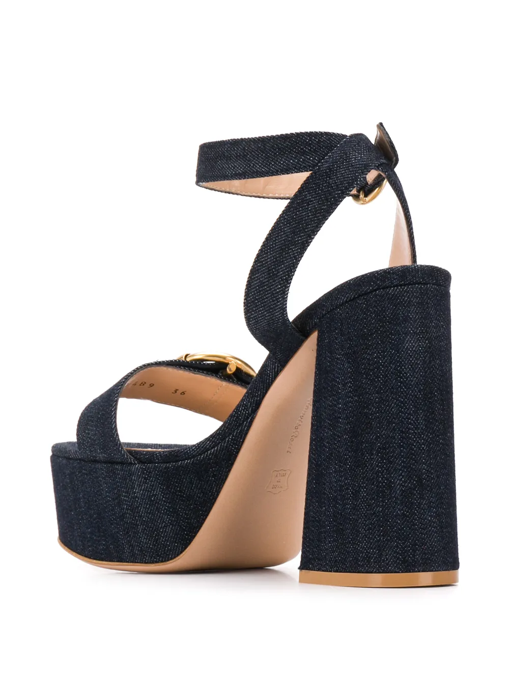 Gianvito Rossi Zandra Denim Sandals Farfetch