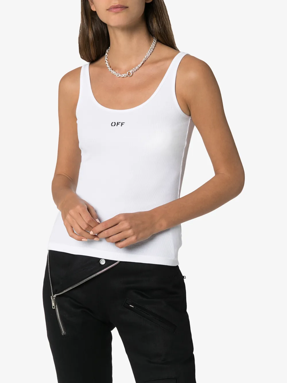 OFF-WHITE LOGO PRINT TANK TOP,OWAD072R20H79095011014839857