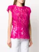 Dolce & Gabbana Blusa translúcida com renda floral
