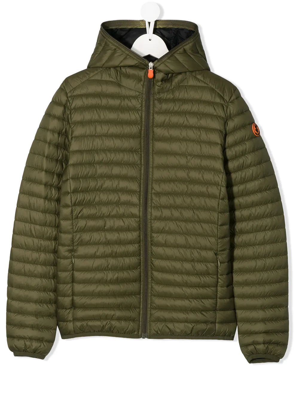 Save The Duck Kids' Hooded Padded Jacket In Green