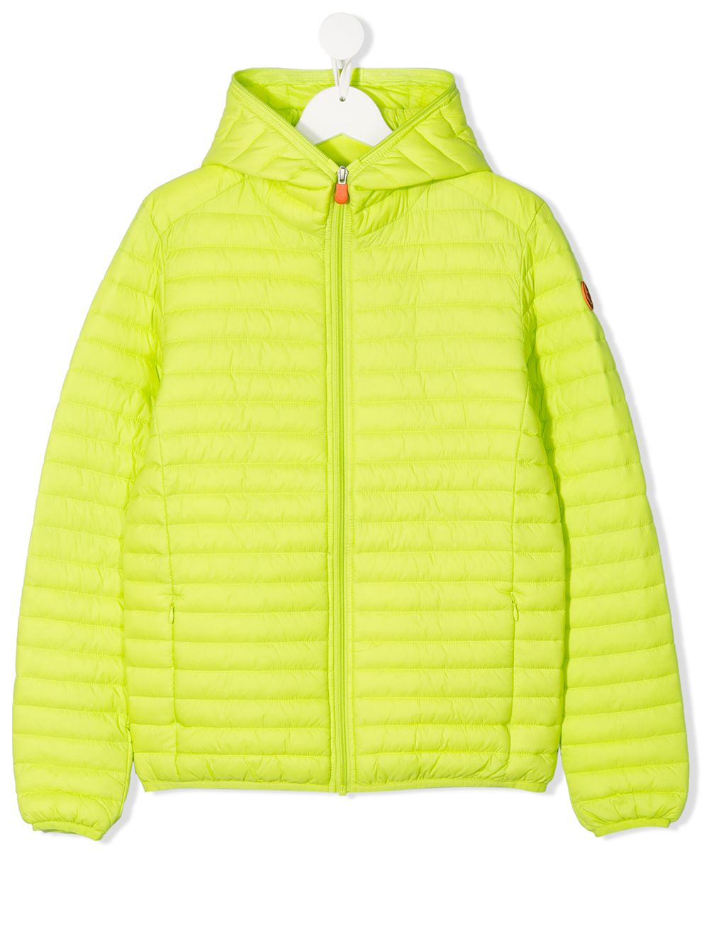 Save The Duck Teen Hooded Padded Jacket In Green