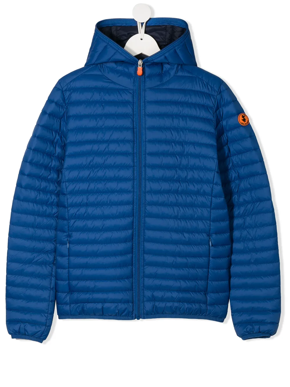 Save The Duck Kids' Hooded Padded Jacket In Blue