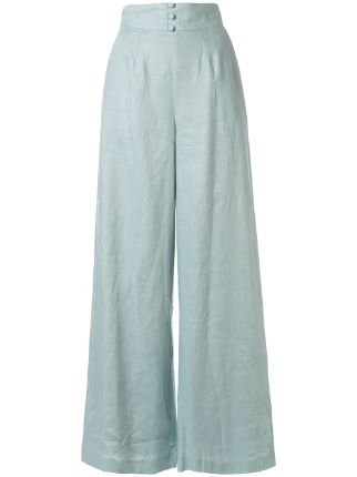 Joslin Marilyn Linen wide-leg Trousers - Farfetch