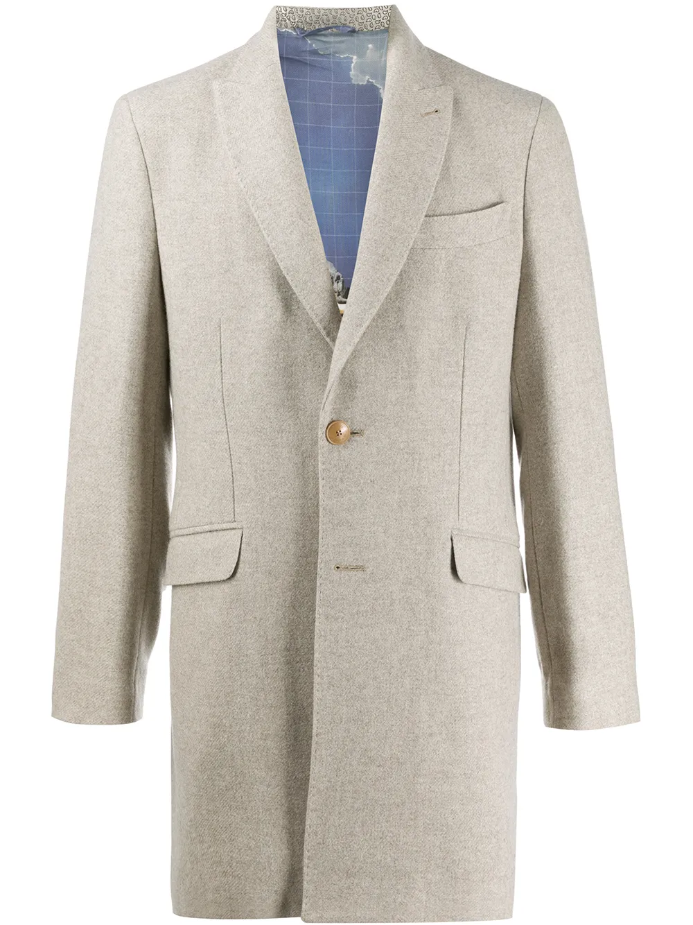 Etro Single-breasted Coat In 大地色