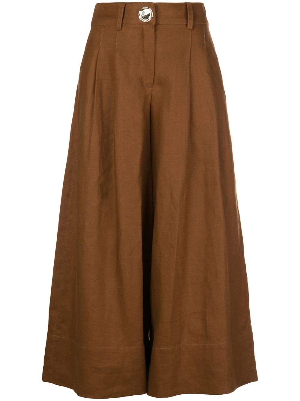 Nicholas Wide Leg Trousers In Brown