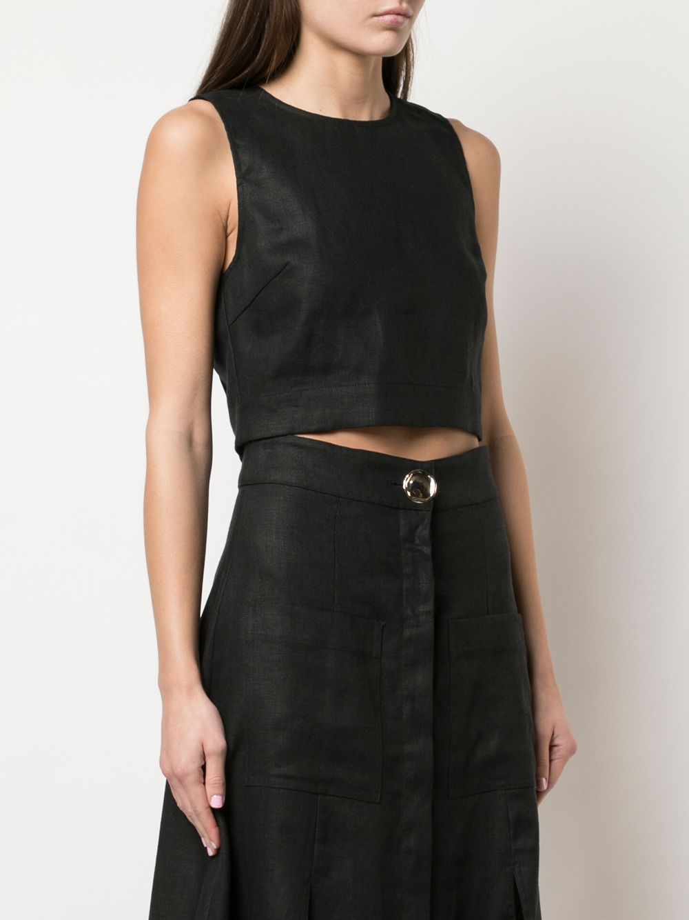 фото Nicholas alyssa cropped linen top