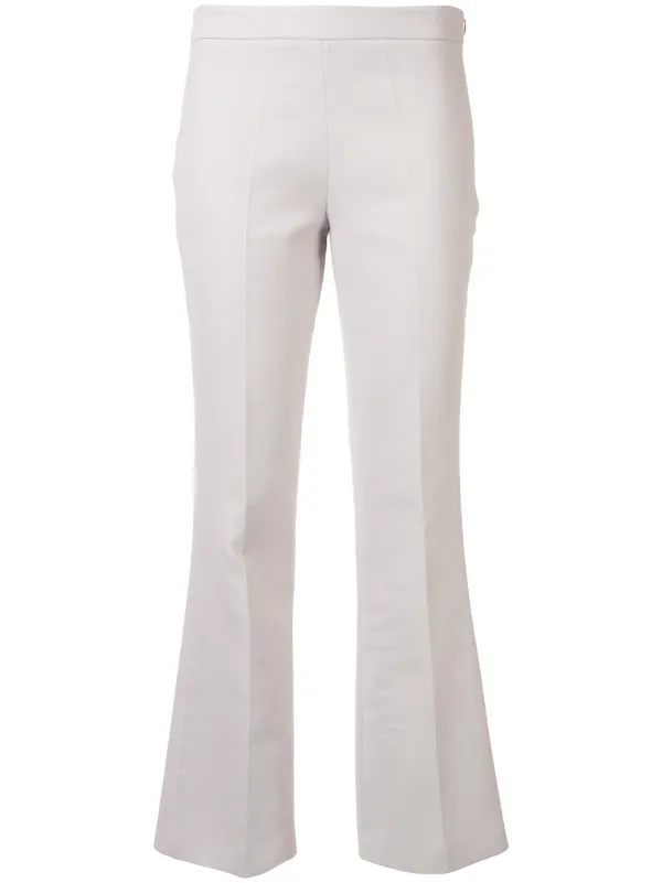 low rise white pants