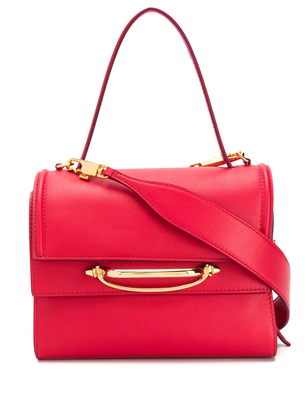Alexander McQueen bolso pequeño con solapa doble - Rojo