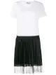 Image 1 of RED Valentino two-tone short-sleeve flared dress