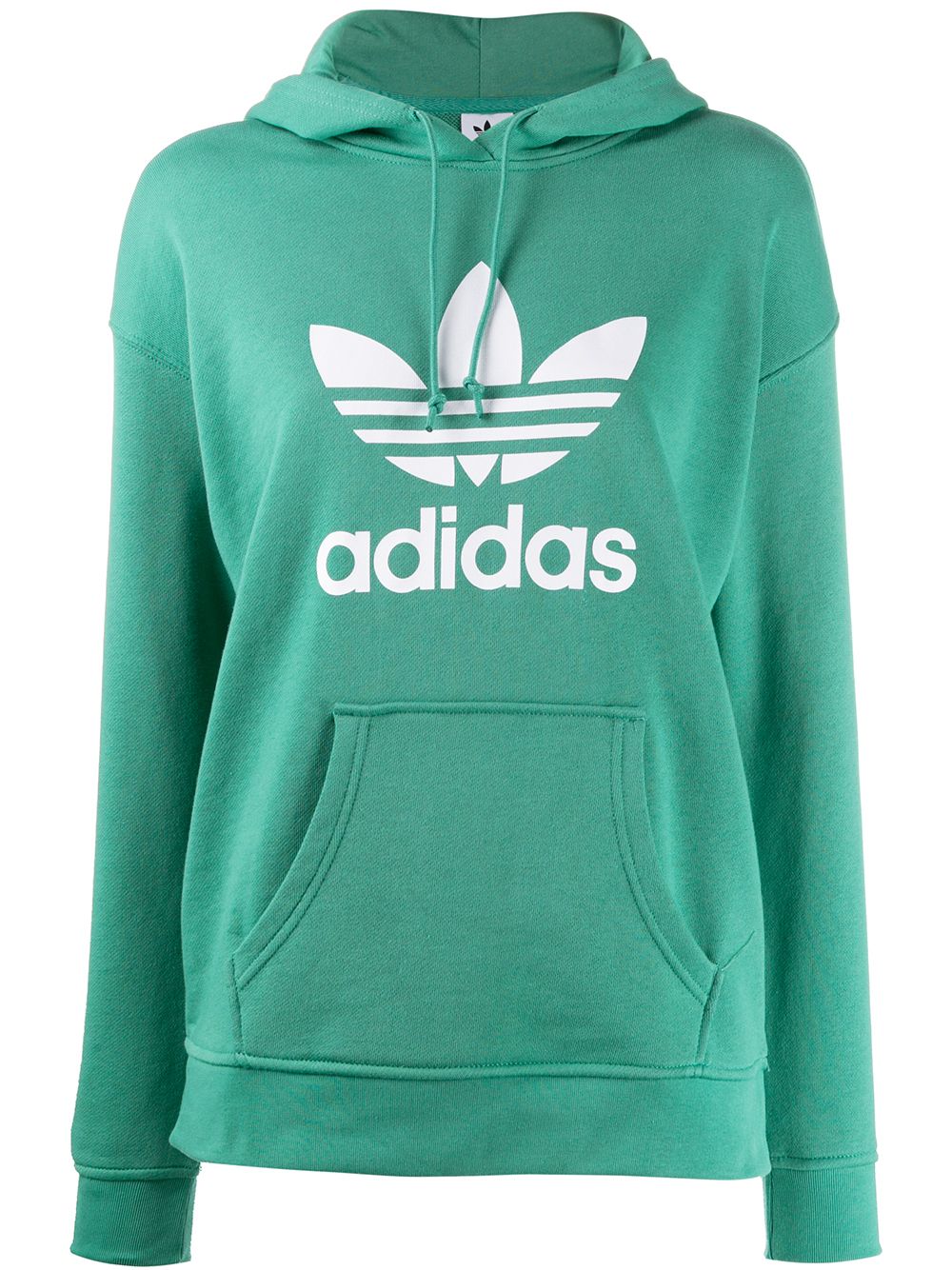 фото Adidas adicolor trefoil-print cotton hoodie