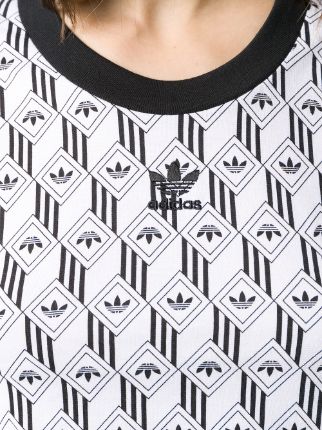 Trefoil monogram cropped T-shirt展示图