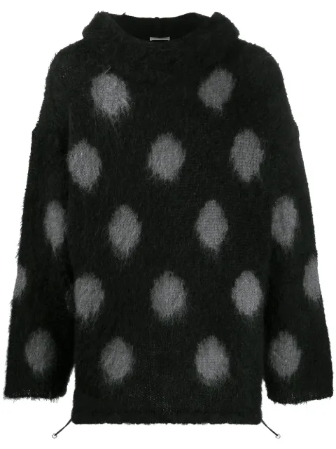 Random Identities Dot Intarsia Hoodie 