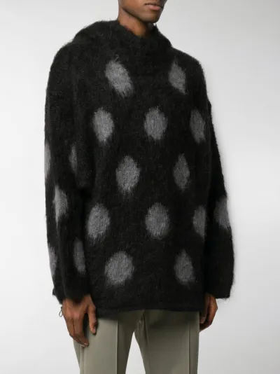 Random Identities dot intarsia hoodie 
