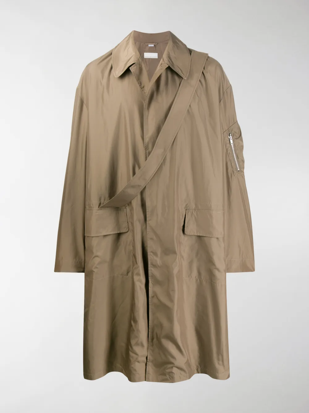 Random Identities Oversized Trench Coat In Neutrals