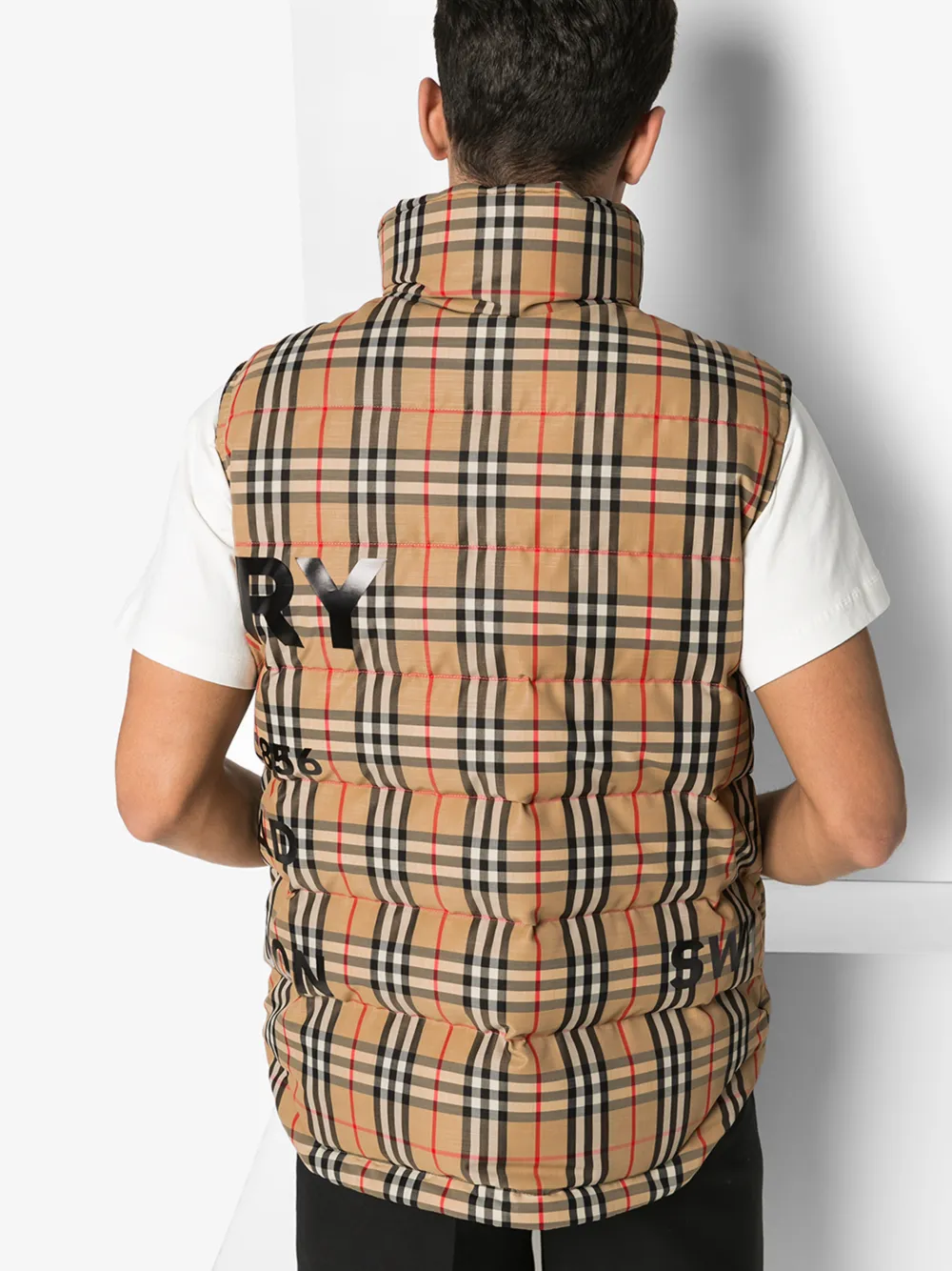 BURBERRY BURBERRY VINTAGE CHECK PUFFER GILET,802367314840847