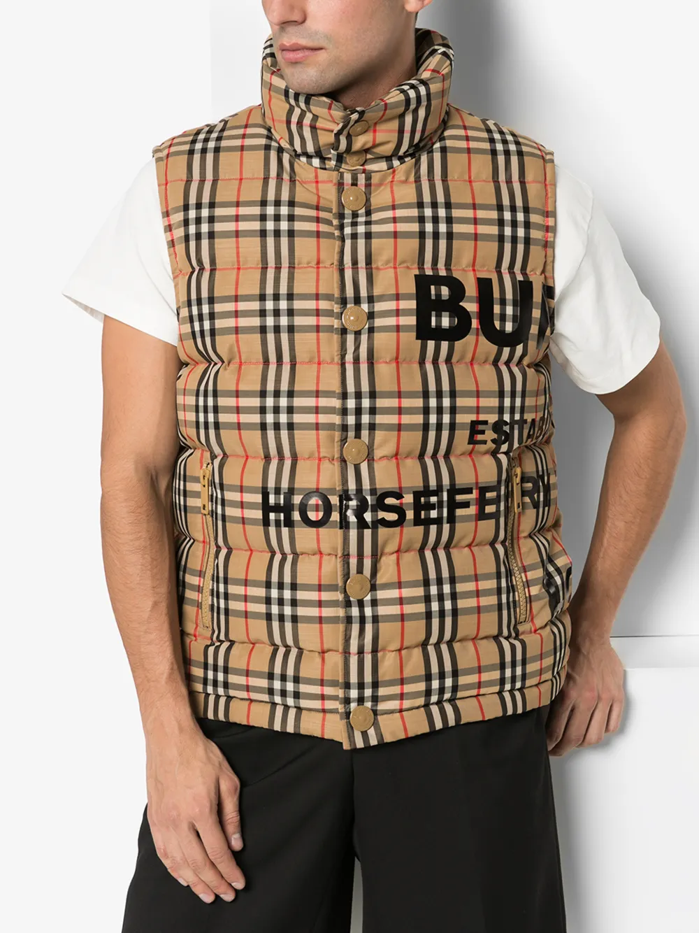 BURBERRY BURBERRY VINTAGE CHECK PUFFER GILET,802367314840847