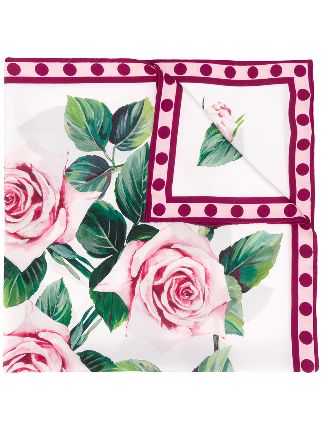 dolce and gabbana rose scarf