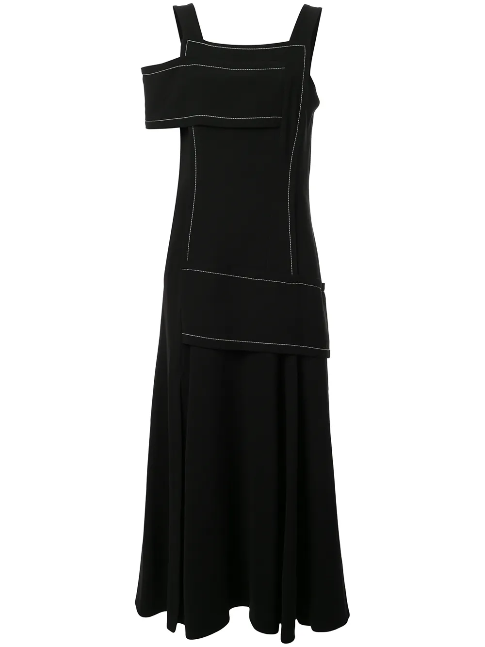 3.1 Phillip Lim Asymmetrische jurk Zwart