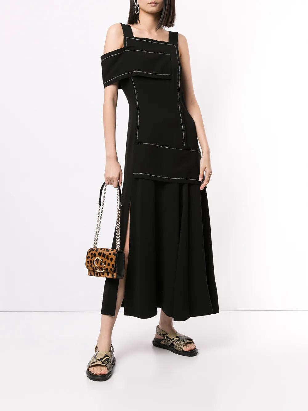 3.1 Phillip Lim Asymmetrische jurk - Zwart
