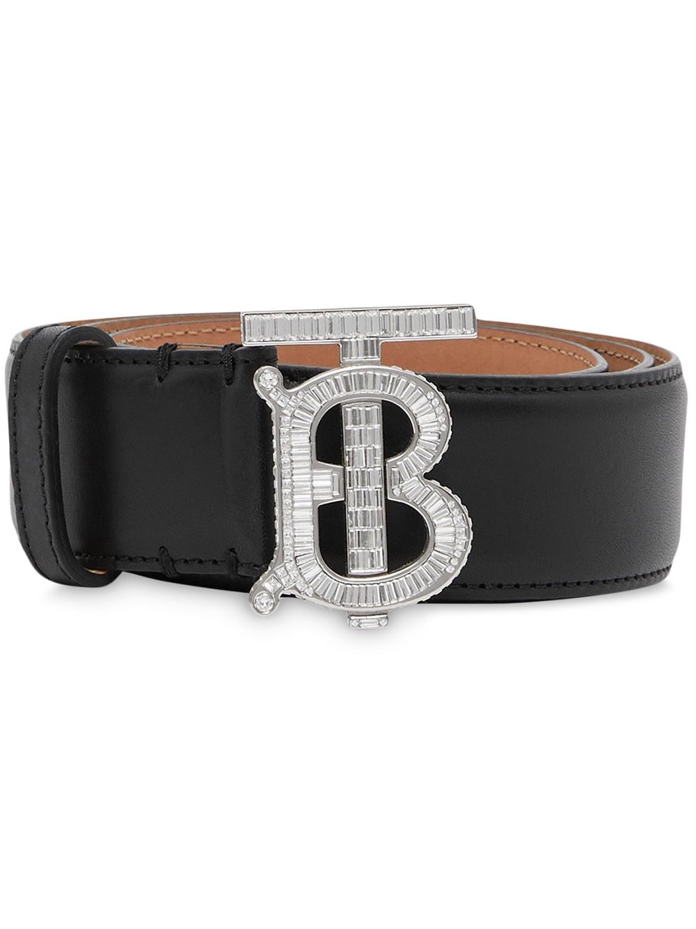 BURBERRY CRYSTAL MONOGRAM BUCKLE BELT