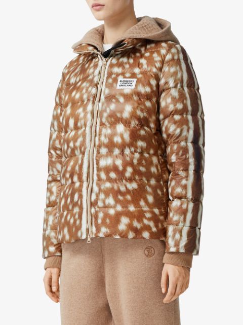 burberry print puffer jacket