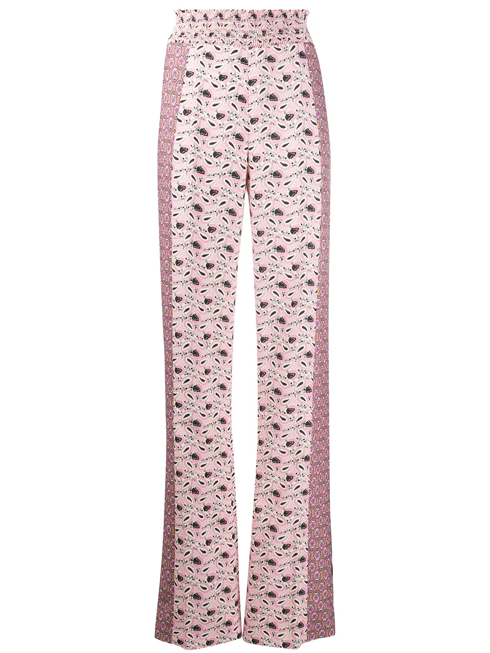 pantalon évasé à motif cachemire