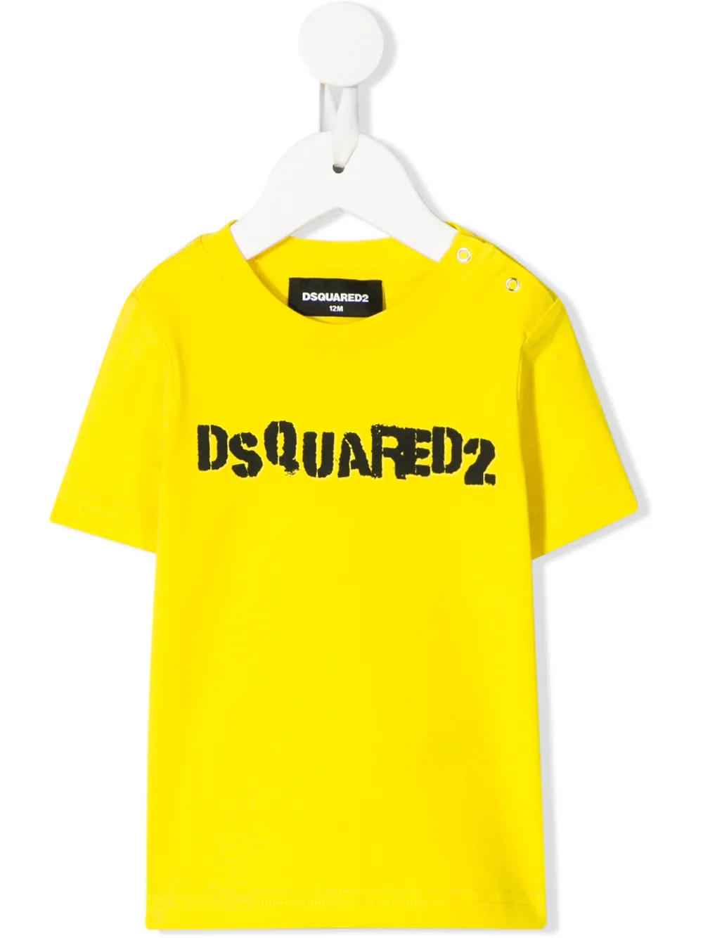 Dsquared2 Babies' Logo Print T-shirt In Yellow