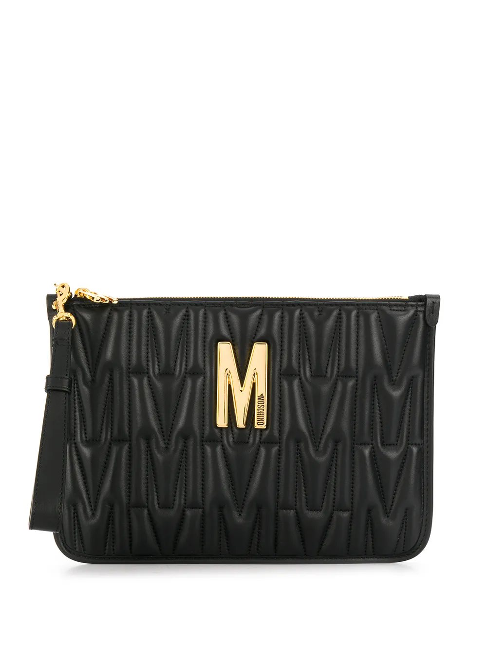 

Moschino bolso de mano con efecto acolchado - Negro