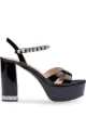 Image 1 of Miu Miu crystal embellished platform sandals